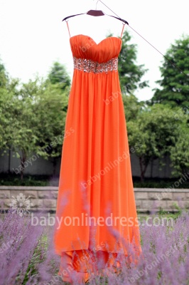 2021 Cocktail Dresses Spagheti Straps Sleeveless Beading Sequins Sash A Line Chiffon Orange Cheap Homecoming Gowns_4
