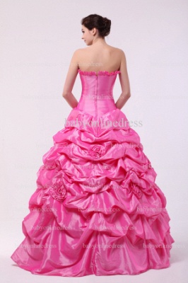 Hot Sale Glamorous Quinceanera Gowns On Sale 2021 Strapless Flowers Ball Gown Taffeta Dresses BO0848_4