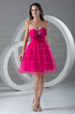 2021 Cute fushcia short prom dresses cocktail party dress_1