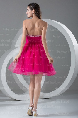 2021 Cute fushcia short prom dresses cocktail party dress_5