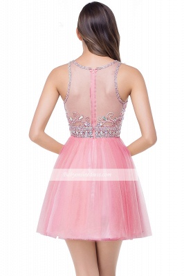 Cheap Short Sleeveless Gorgeous A-Line Crystal Homecoming Dress_4