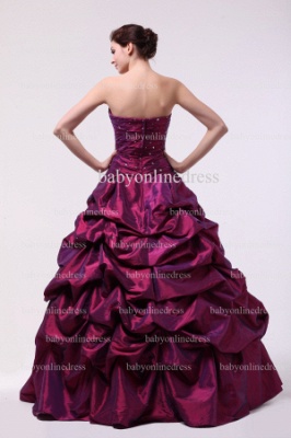 Wholesale Cheap Gowns For Quinceanera Purple 2021 Strapless Beaded Crystal Floor-length Dresses On Sale BO0853_4