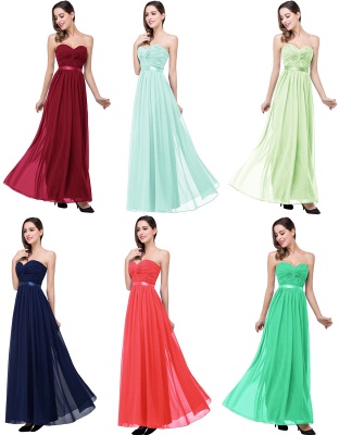 Cheap Chiffon A-Line Bridesmaid Dresses | Sweetheart Sleeveless Ruched Maid Of The Honor Dresses BM0134_5