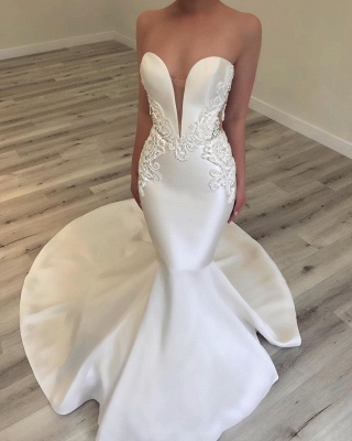 Sexy Sweetheart Mermaid Wedding Dresses | Sweetheart Beading Long Bridal Gowns_1