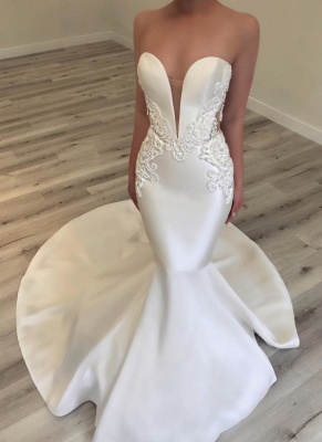 Sexy Sweetheart Mermaid Wedding Dresses | Sweetheart Beading Long Bridal Gowns_3