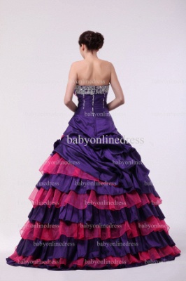Inexpensive Designer Gowns For Quinceanera Wholesale Sweetheart Crystal Organza Dresses Layered For Sale BO0858_4