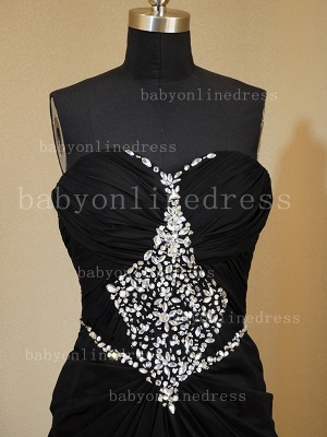 Evening Dresses from Babyonlinedress Sweetheart Beading Waistband Long Black Gowns RSO31_2