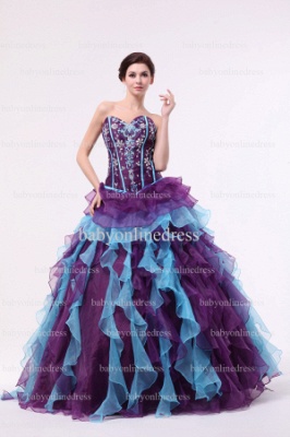 Affordable Charming Gowns For Quinceanera 2021 New Design Sweetheart Crystal Organza Dresses Online BO0861_1