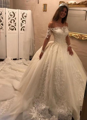 Gorgeous Ball Gown Wedding Dresses | Off-the-Shoulder Bridal Gowns_1
