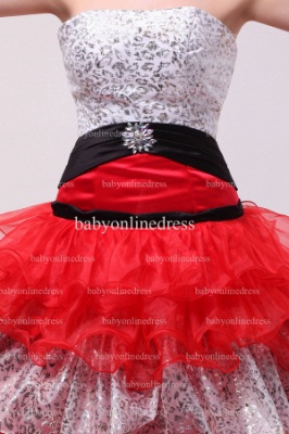 Wholesale Sexy Quinceanera Dresses Leopard New Design Strapless Layeres Organza Gowns On Sale BO0865_2