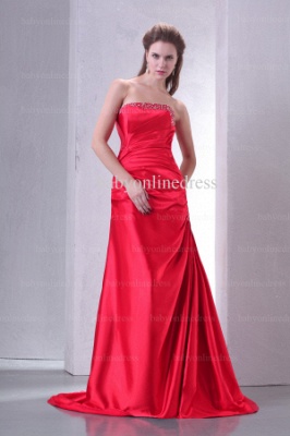 2021 New Design Prom Dresses Sheath Strapless Crystal Sequin Red Gowns BO0607_1