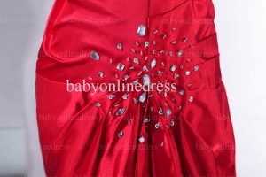 2021 New Design Prom Dresses Sheath Strapless Crystal Sequin Red Gowns BO0607_3