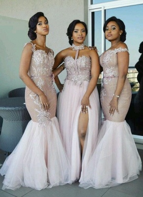 Sexy Pink Tulle Bridesmaid Dresses | Special Design Wedding Party Dresses_2