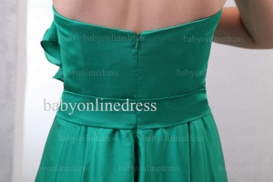 Discounted Simple Dresses For Proms Green Strapless Long Satin Evening Dresses Outlet BO0530_3