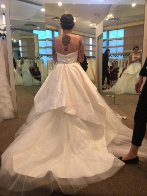 Ball Elegant Sweetheart Sleeves Layers Gown Wedding Dresses_3