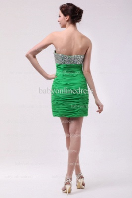 Affordable Green Short Gowns On Sale New Design Strapless Beaded Cocktail Dresses Stores BO0874_4