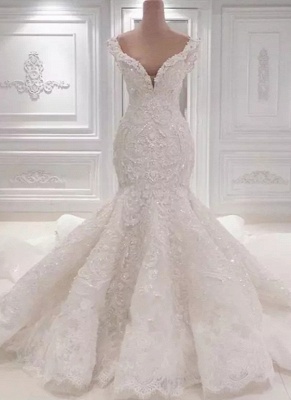 Luxury Beading Mermaid Wedding Dresses | Off-the-Shoulder Bridal Gowns_2