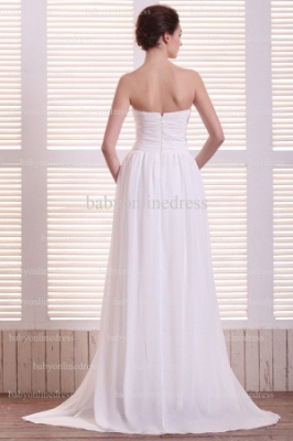 Simple Elegant Dresses For Bridesmaids Online 2021 Wholesale Sweetheart Ruched Long Chiffon Gowns BO0712_4
