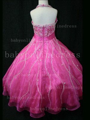 Inexpensive Formal Gowns For Teens Glitz 2021 Sweetheart Beaded Crystal Girls Pageant Dresses LR812_4