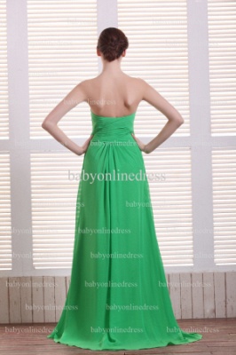 Discounted Green Dresses Evening 2021 Wholesale Sweetheart Front Split Long Chiffon Gowns For Sale BO0738_4