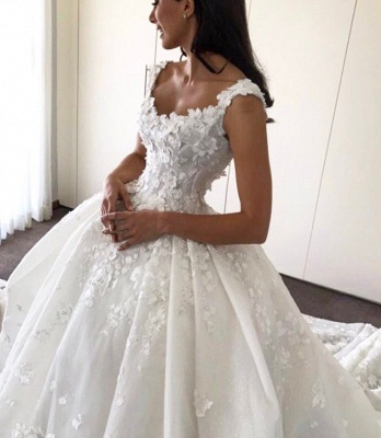 Gorgeous Ball Gown Wedding Dresses | Straps Floral Princess Bridal Gowns_3