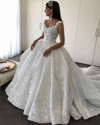 Gorgeous Ball Gown Wedding Dresses | Straps Floral Princess Bridal Gowns_4