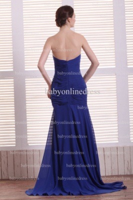 Wholesale 2021 Womens Evening Gowns Loyal Blue Sweetheart Appliques Mermaid Chiffon Dresses For Sale BO0741_4