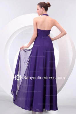 Discount A-Line Halter Sleeveless Floor-length Bridesmaids Dresses_3
