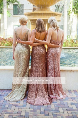 Simple Mermaid Sequined Party Dresses 2021 Different Styles Ruffles Bridesmaid Dress_1