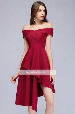 Hi-Lo A-Line Off-the-Shoulder Sweetheart Homecoming Dresses_7