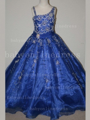 Discounted Formal Gowns For Flower Girls Newborn Beaded Crystal Girls Pageant Dresses On Sale LR858_4